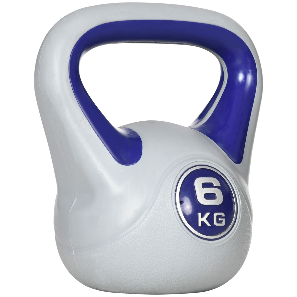 easycomfort kettlebell 6kg con rivestimento morbido e base piatta in pu e sabbia 20x13x22cm viola