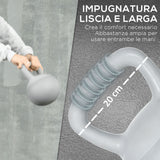 easycomfort kettlebell 4kg in pvc e sabbia metallica per allenamento spalle e bicipiti 19x19x26 cm grigio