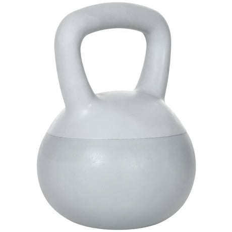 easycomfort kettlebell 8kg in pvc e sabbia metallica per allenamento spalle e bicipiti 22x22x29 cm grigio