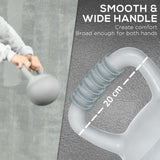 easycomfort kettlebell 10kg in pvc e sabbia metallica per allenamento spalle e bicipiti 22x22x29 cm grigio
