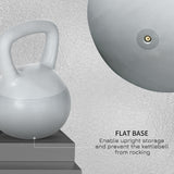 easycomfort kettlebell 10kg in pvc e sabbia metallica per allenamento spalle e bicipiti 22x22x29 cm grigio