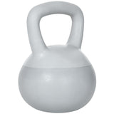 easycomfort kettlebell 10kg in pvc e sabbia metallica per allenamento spalle e bicipiti 22x22x29 cm grigio