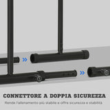 easycomfort barra per dip in acciaio ad altezza regolabile con 6 lunghezze regolabili 90 102x65x80 90 cm nera