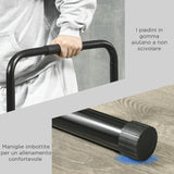 easycomfort barra per dip in acciaio ad altezza regolabile con 6 lunghezze regolabili 90 102x65x80 90 cm nera