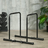 easycomfort barra per dip in acciaio ad altezza regolabile con 6 lunghezze regolabili 90 102x65x80 90 cm nera