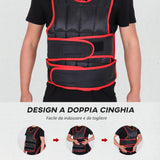 easycomfort easycomfort giubbotto zavorrato 20kg unisex 38 pesi singoli imbottitura chiusure con velcro nero e rosso