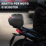 easycomfort easycomfort baule porta casco per moto 48l con 2 chiavi in pp nero 59 x 43 x 33cm
