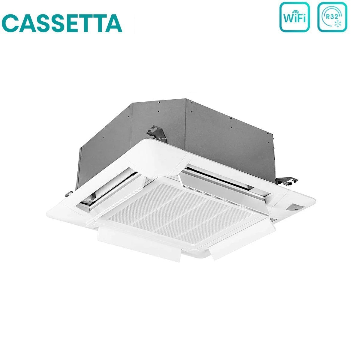 Climatizzatore Condizionatore Hisense Quadri Split a Cassetta 9+9+9+12 con 4AMW105U4RAA R-32 Wi-Fi Optional 9000+9000+9000+12000 con Telecomando e Pannello Incluso - Novità