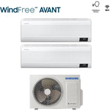 climatizzatore condizionatore samsung dual split inverter serie windfree avant 7_7 btu con aj050txj2kg r 32 wi fi integrato 7000_7000 novita