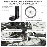 easycomfort easycomfort rimorchio bici per cani azzurro e nero 130x90x110cm