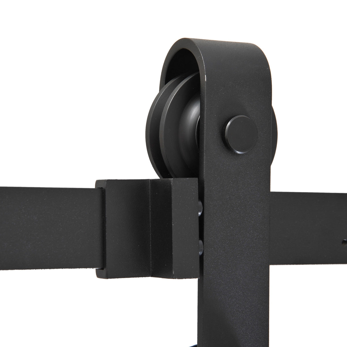 easycomfort easycomfort binario per porta scorrevole kit accessori con binario e rulli tappi in stile rustico portata 90kg acciaio al carbone nero ean 8054111845410