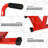 easycomfort cavalletto alzamoto in acciaio max 150kg con superficie in gomma e manovella 48x34x43 cm rosso