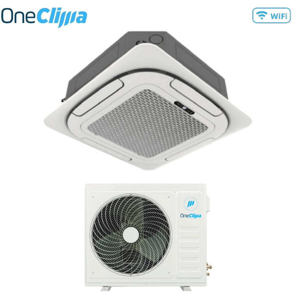 Climatizzatore Condizionatore OneClima Inverter Cassetta 4 Vie 18000 Btu AIR-18 CST-M R-32 Wi-Fi Optional Griglia Inclusa e Telecomando di Serie