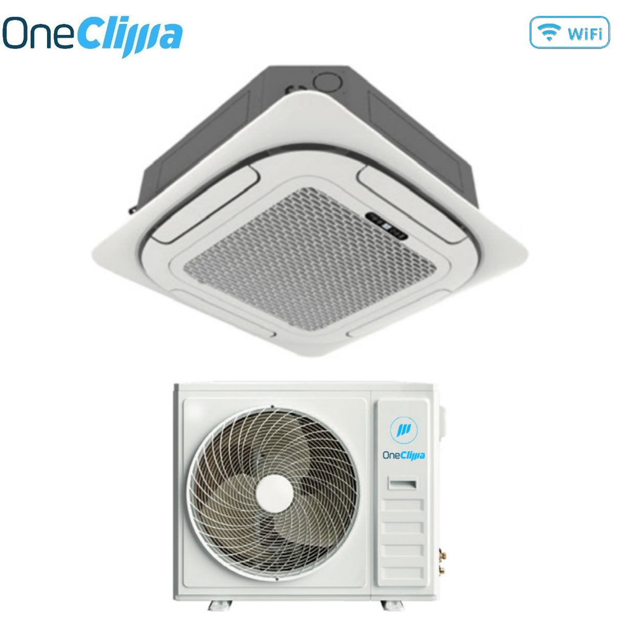 Climatizzatore Condizionatore OneClima Inverter Cassetta 4 Vie 60000 Btu AIR-55 CST-T R-32 Trifase Wi-Fi Optional Griglia Inclusa e Telecomando di Serie