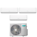 Climatizzatore Condizionatore Hisense Trial Split Inverter serie HI-COMFORT 9+12+12 con 4AMW81U4RJC R-32 Wi-Fi Integrato 9000+12000+12000