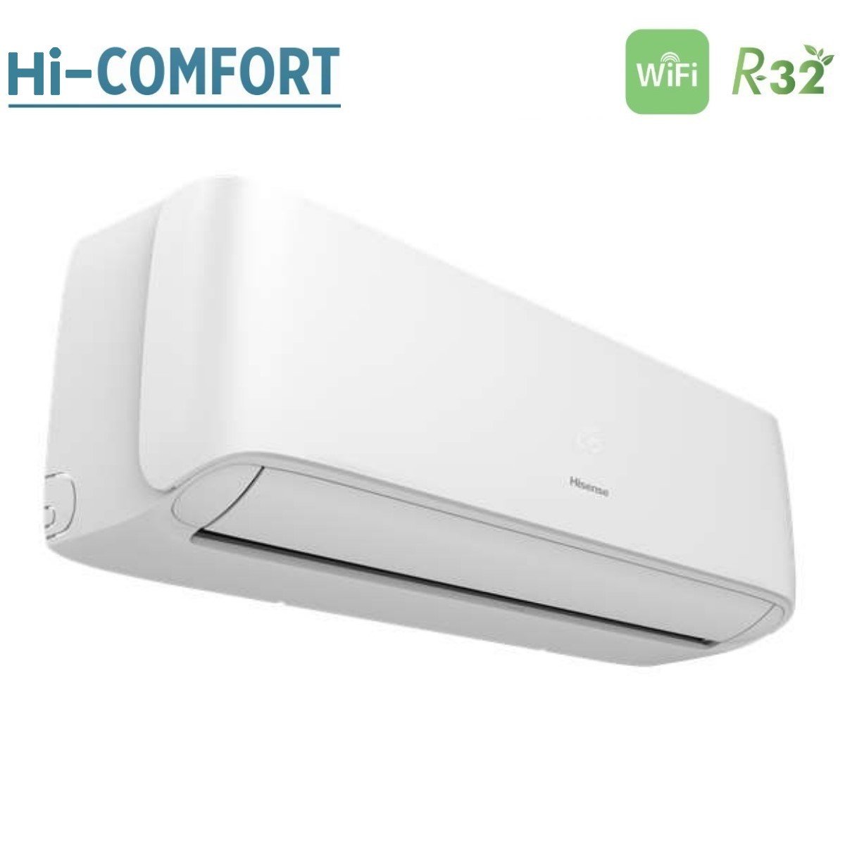 Climatizzatore Condizionatore Hisense Trial Split Inverter serie HI-COMFORT 9+9+12 con 4AMW81U4RJC R-32 Wi-Fi Integrato 9000+9000+12000