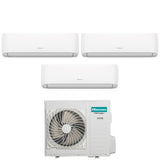 Climatizzatore Condizionatore Hisense Trial Split Inverter serie HI-COMFORT 9+9+18 con 4AMW105U4RAA R-32 Wi-Fi Integrato 9000+9000+18000