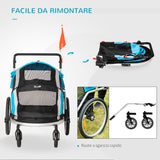 easycomfort carrello trasporto cani sotto i 30kg con 2 ingressi finestre a rete e tetto apribile 150x82x98 108cm