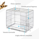 easycomfort easycomfort kennel gabbia per cani pieghevole in acciaio porta con blocco
