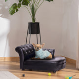 easycomfort easycomfort divanetti per cani chaise longue ottomana per animali nero 82.5x45x41.5cm
