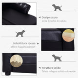 easycomfort easycomfort divanetti per cani chaise longue ottomana per animali nero 82.5x45x41.5cm