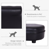 easycomfort easycomfort divanetti per cani chaise longue ottomana per animali nero 82.5x45x41.5cm