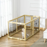 easycomfort box per cani recinto per animali 6 pannelli con porta e doppi fermi 70x62cm