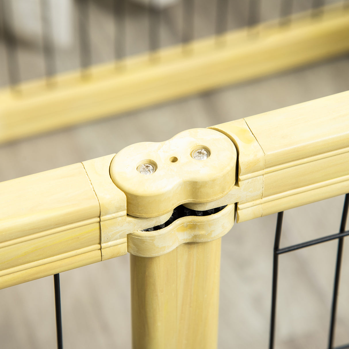 easycomfort box per cani recinto per animali 6 pannelli con porta e doppi fermi 70x62cm