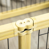 easycomfort box per cani recinto per animali 6 pannelli con porta e doppi fermi 70x62cm