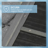 easycomfort rampa per cani pieghevole antiscivolo in legno con maniglia laterale 43x165x6.5 cm nero