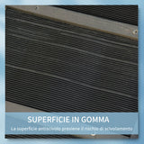 easycomfort rampa per cani pieghevole antiscivolo in legno con maniglia laterale 43x165x6.5 cm nero