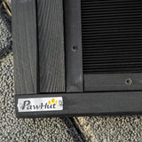 easycomfort rampa per cani pieghevole antiscivolo in legno con maniglia laterale 43x165x6.5 cm nero