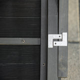 easycomfort rampa per cani pieghevole antiscivolo in legno con maniglia laterale 43x165x6.5 cm nero