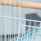 easycomfort gabbia per uccelli 2 in 1 voliera da interni con 4 ruote e vassoi estraibili 51.5x50x140cm