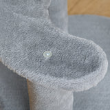 easycomfort easycomfort albero per gatti a 3 livelli in peluche sisal naturale grigio 40x65cm