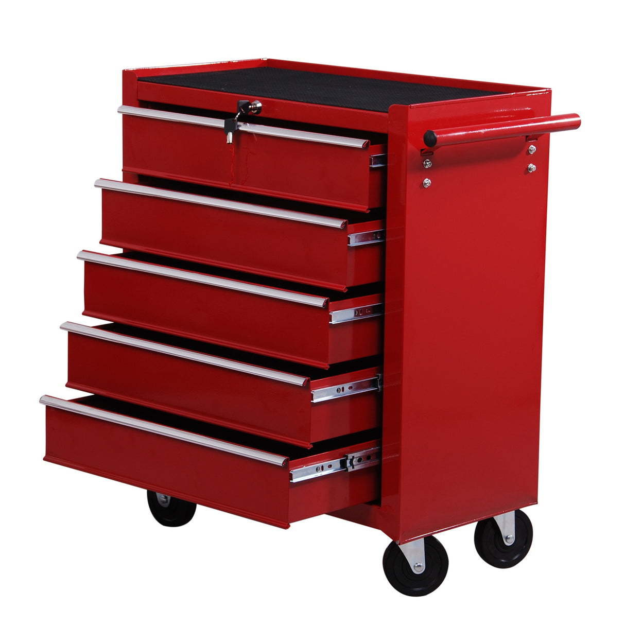 easycomfort easycomfort carrello cassettiera porta utensili per officina rosso 67.5x33x77cm