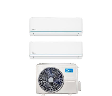 midea climatizzatore condizionatore midea dual split inverter serie evolution 1212 con m3oa 27hfn8 q r 32 wi fi optional 1200012000