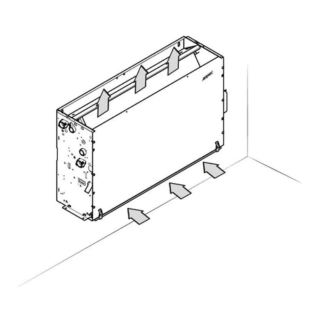 ventilconvettore fan coil aermec fcz p 1000 da incasso installazione verticale orizzontale con comando incluso