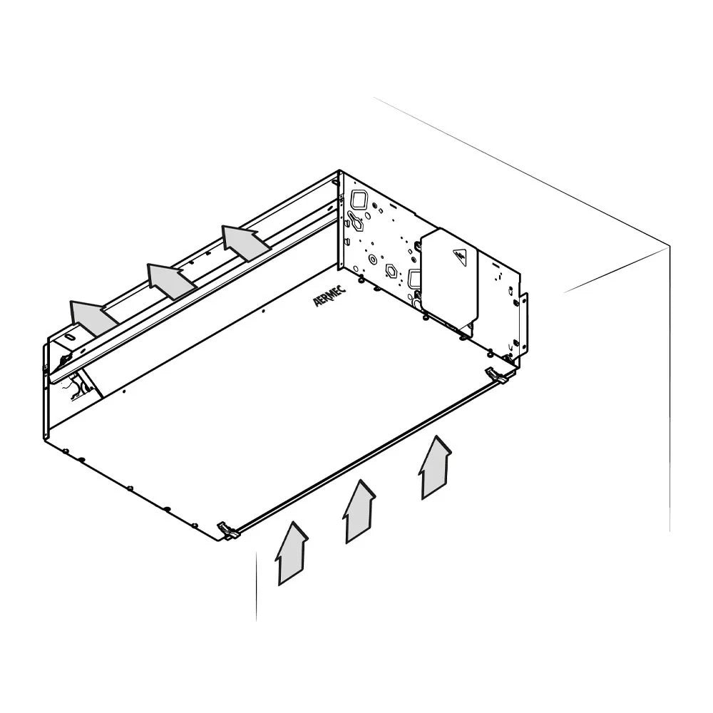 ventilconvettore fan coil aermec fcz p 1000 da incasso installazione verticale orizzontale con comando incluso