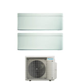 Climatizzatore Condizionatore Daikin Bluevolution Dual Split Inverter serie STYLISH WHITE 5+15 con 2MXM50A R-32 Wi-Fi Integrato 5000+15000 Colore Bianco Garanzia Italiana