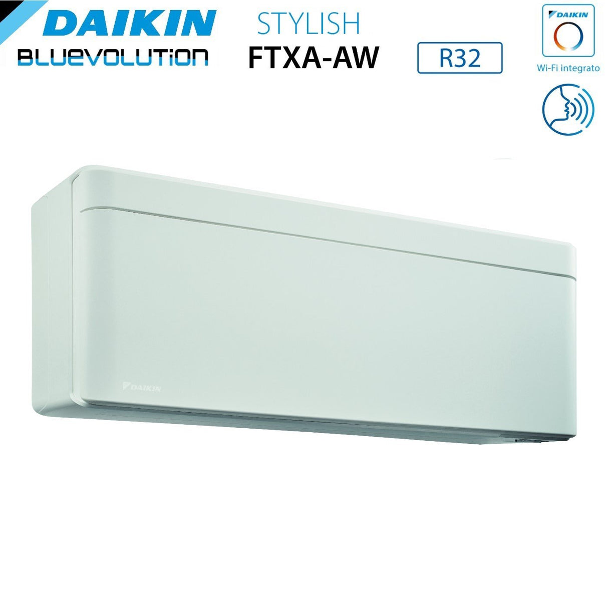 Unità Interna a Parete Daikin Bluevolution serie STYLISH WHITE 7000 BTU FTXA20AW R-32 Wi-Fi Integrato Colore Bianco