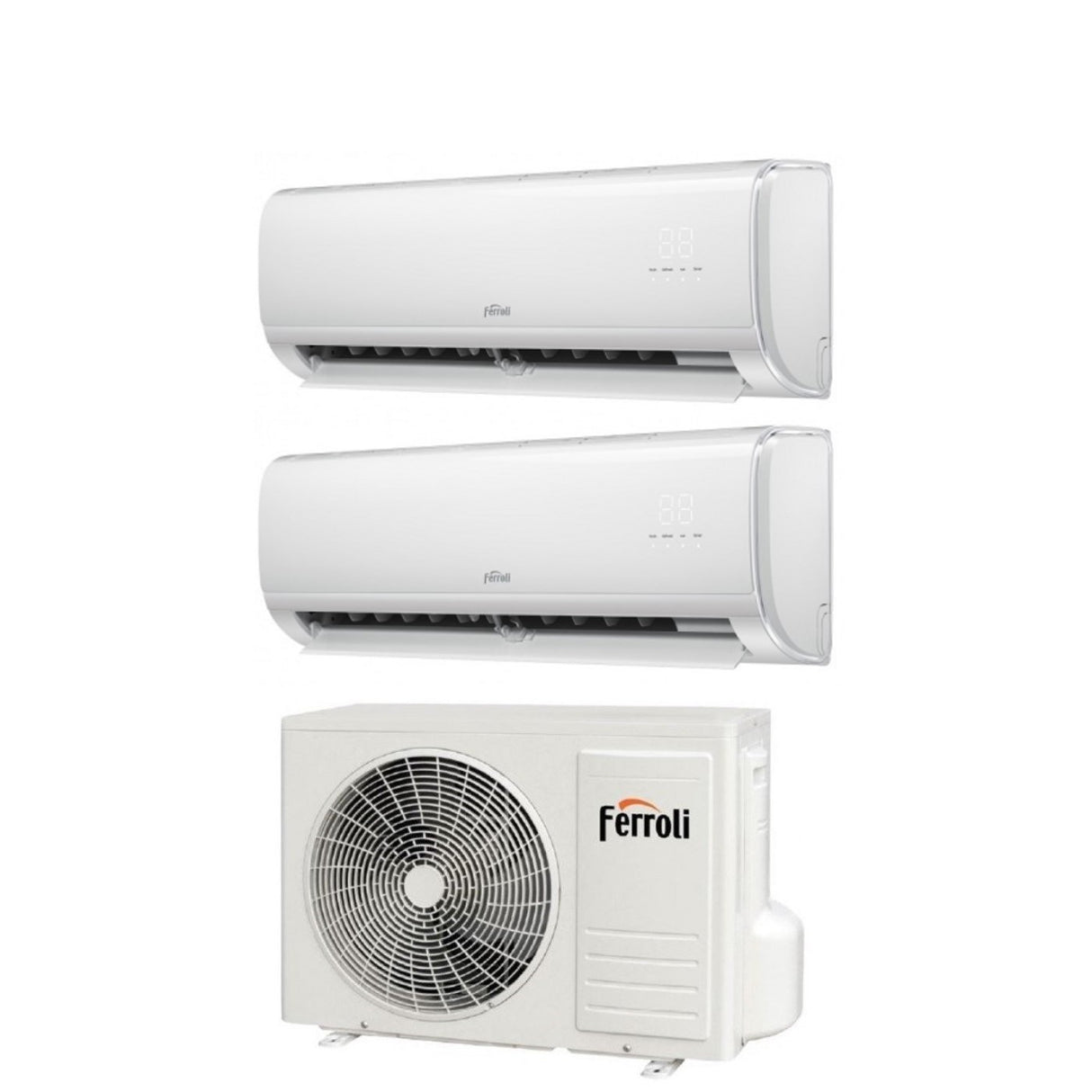 climatizzatore condizionatore ferroli dual split inverter serie giada m 12_18 con 27 3 r 32 wi fi integrato 12000_18000