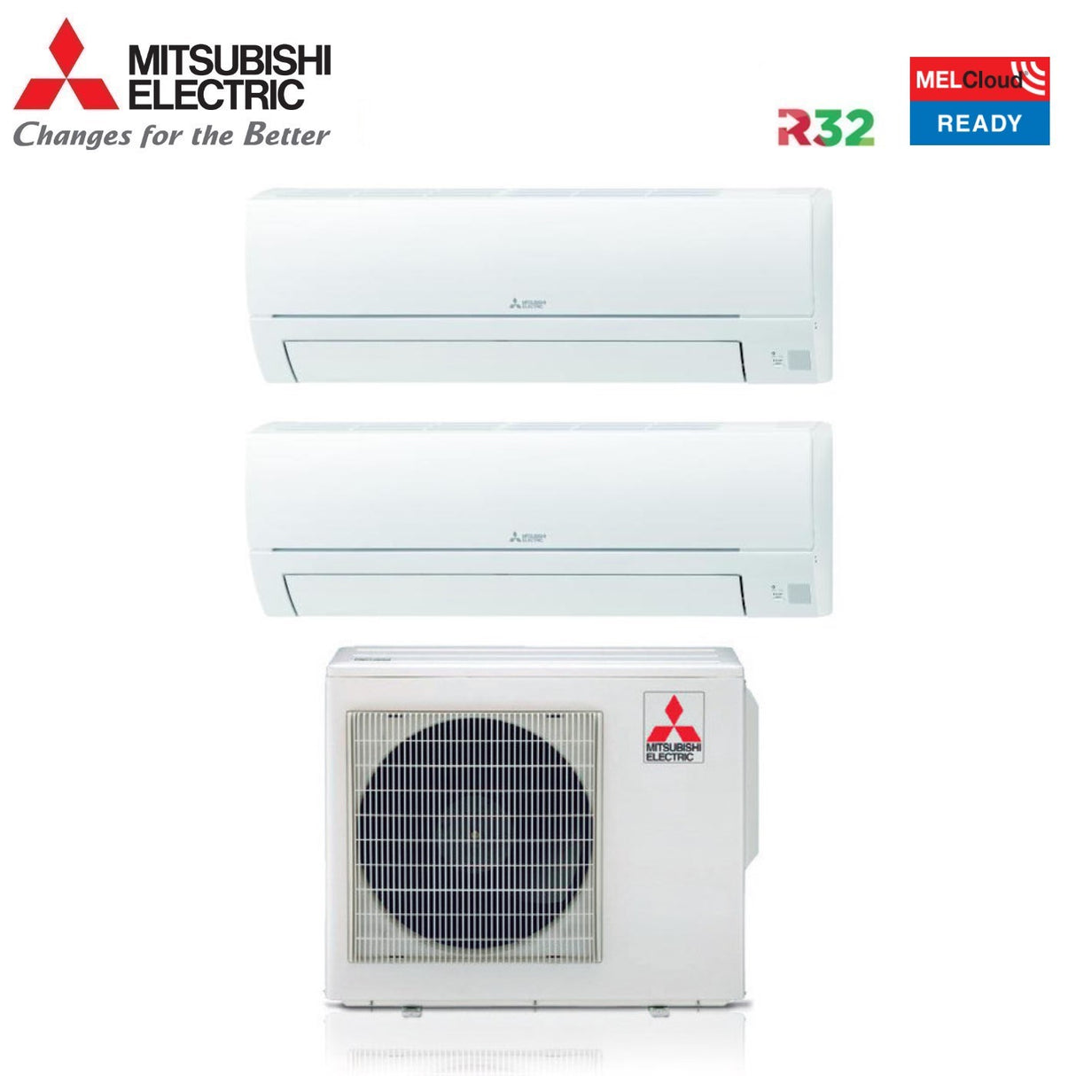 mitsubishi electric climatizzatore condizionatore mitsubishi electric dual split inverter serie smart msz hr 1515 con mxz 3ha50vf r 32 wi fi optional 1500015000