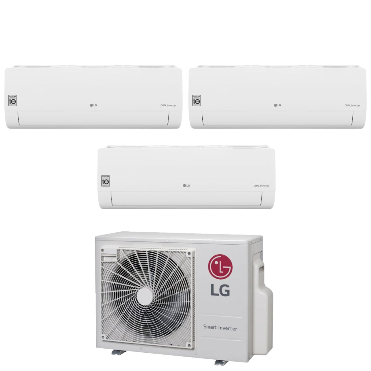 Climatizzatore Condizionatore LG Trial Split Inverter serie LIBERO SMART 9+9+9 con MU3R21 R-32 Wi-Fi Integrato 9000+9000+9000