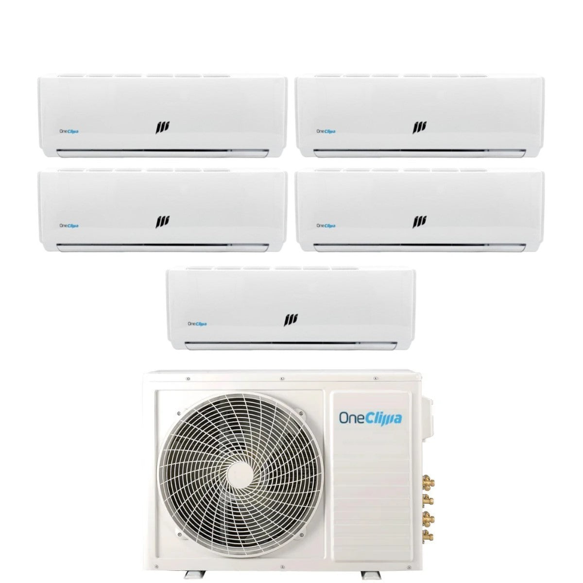 oneclima condizionatore oneclima penta split inverter serie pro 99121212 con mlt42x5y24 r 32 wi fi optional 90009000120001200012000