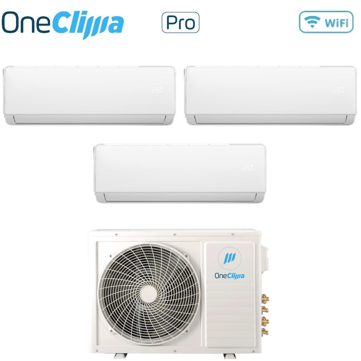 oneclima climatizzatore condizionatore oneclima trial split inverter serie pro 999 con mlt27x3y24 r 32 wi fi optional 900090009000