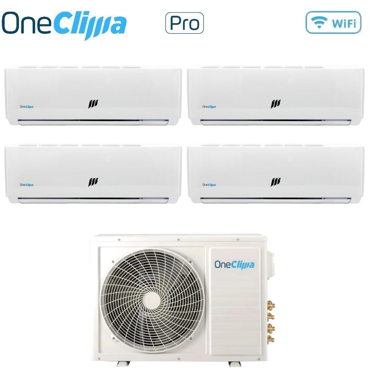 oneclima condizionatore oneclima quadri split inverter serie pro 9999 con mlt42x5y24 r 32 wi fi optional 9000900090009000