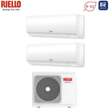 Climatizzatore Condizionatore Riello Dual Split Inverter serie AARIA PLUS I 12+18 con AARIA MULTI 475 PI R-32 Wi-Fi Integrato 12000+18000