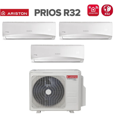 Trial Split Inverter Air Conditioning Ariston PRIOS 9000+9000+12000 btu R-32 Wi-Fi optional 9+9+12 with TRIAL 80 XD0C-O