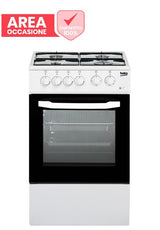 beko area occasioni 2321 cucina a gas beko css42014fw 4 fuochi forno elettrico 54 litri a85xl50xp50 bianco